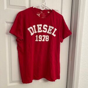 Diesel Men Red Short Sleeve Crew T-shirt Size XXL